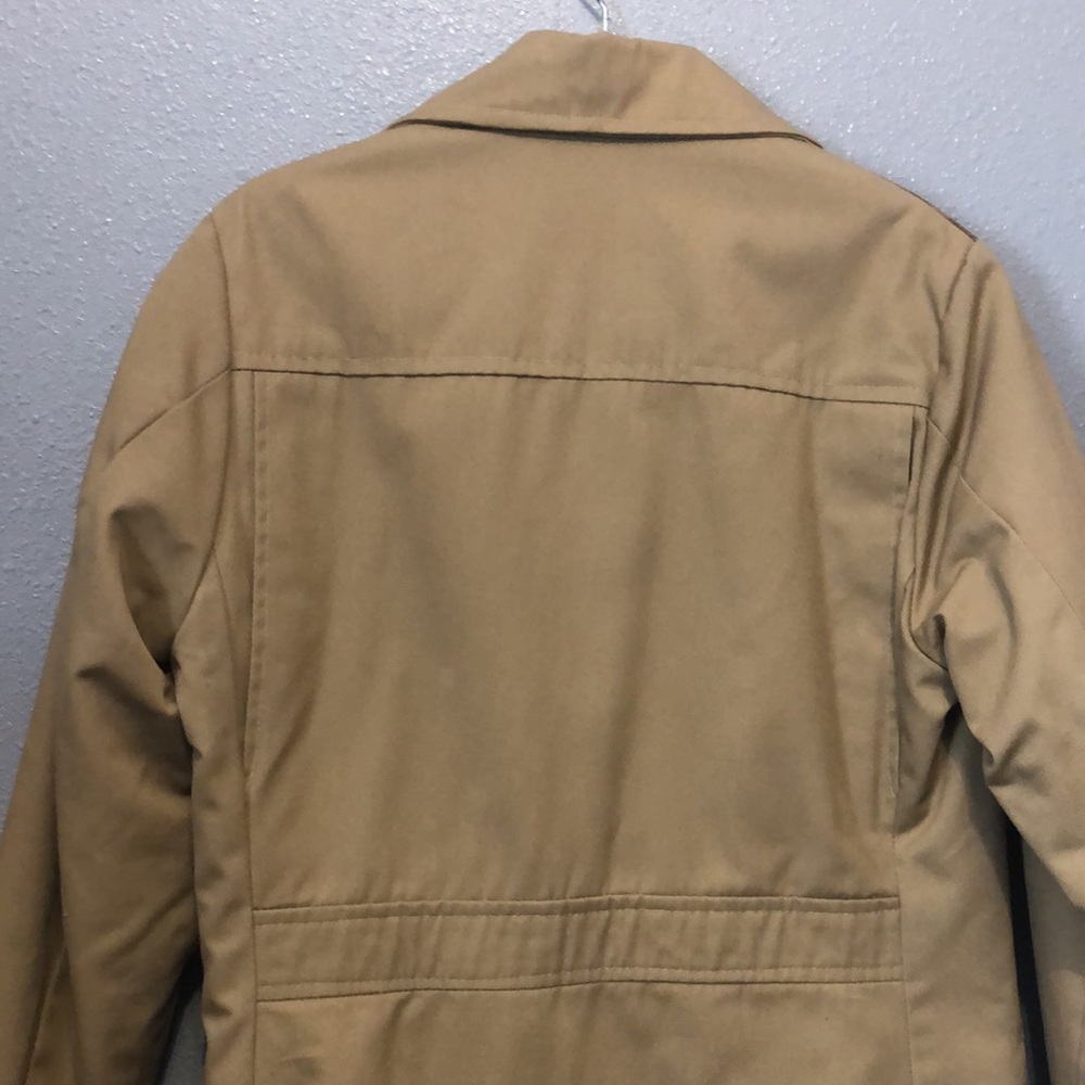 1970s Vintage Cal Craft coat Men's Large L camel tan button front LIKE NEW khaki - Picture 9 of 12